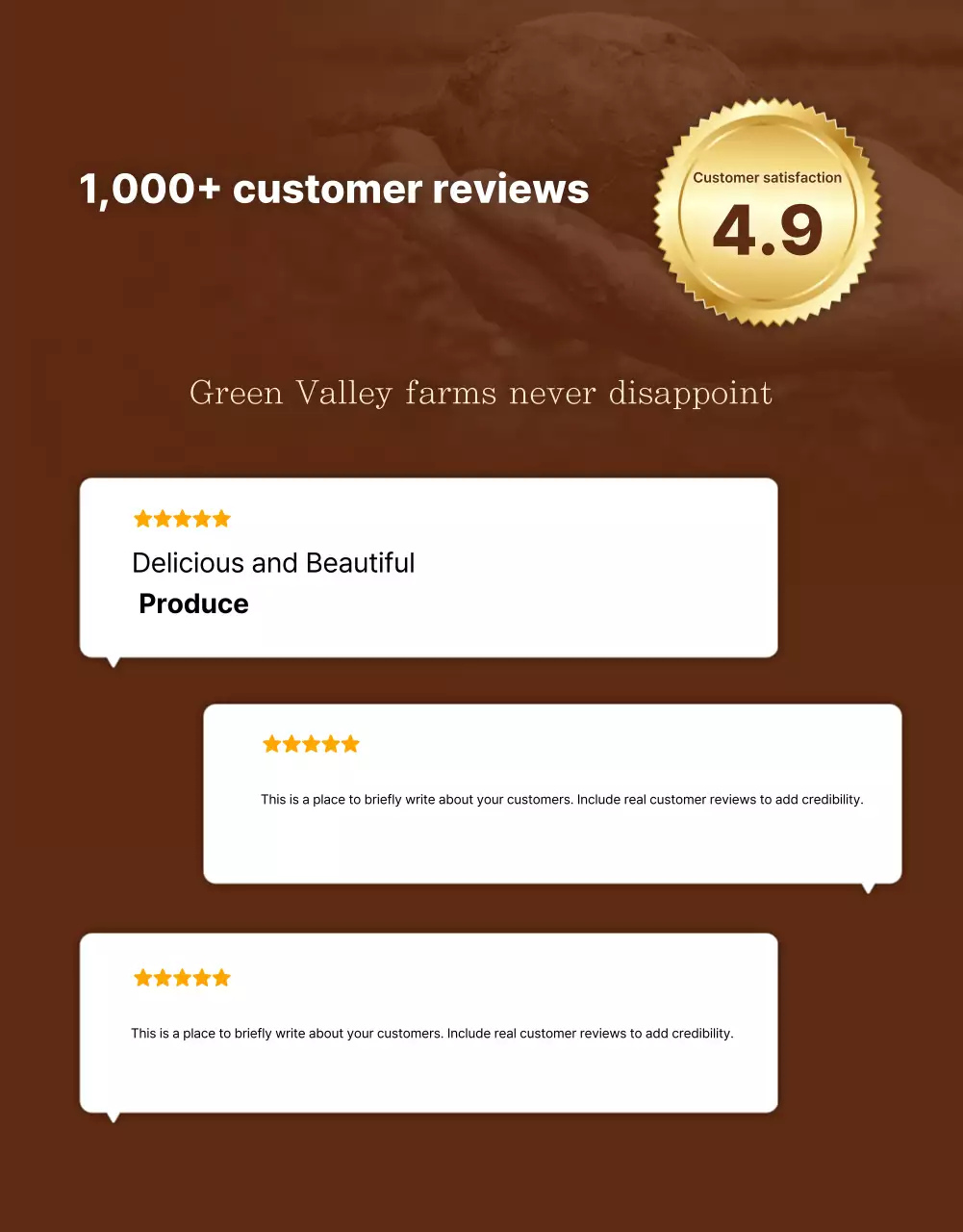 Quảng cáo sản phẩm nông nghiệp truyền thống Brown