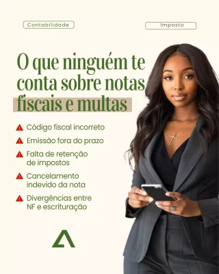 Postagem de contabilidade profissional bege no Instagram