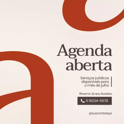 Publicação de anúncio legal moderno bege nas redes sociais