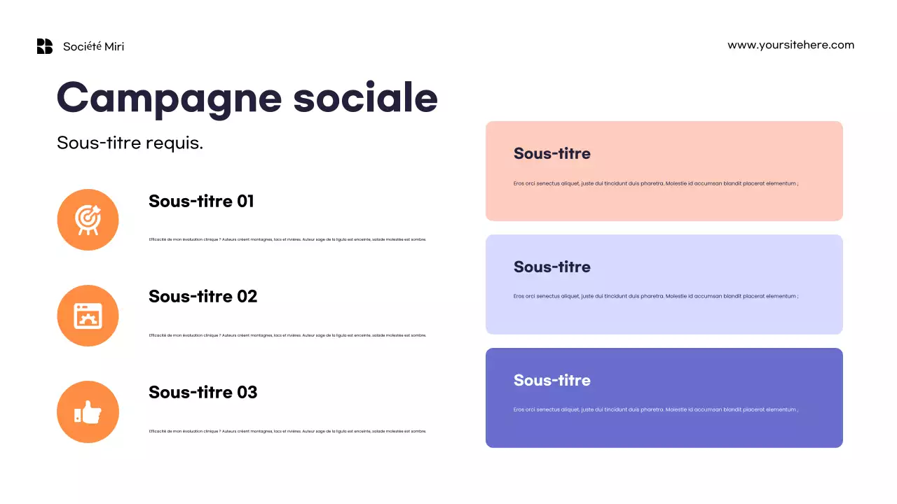 Modèle de rapport marketing minimaliste orange