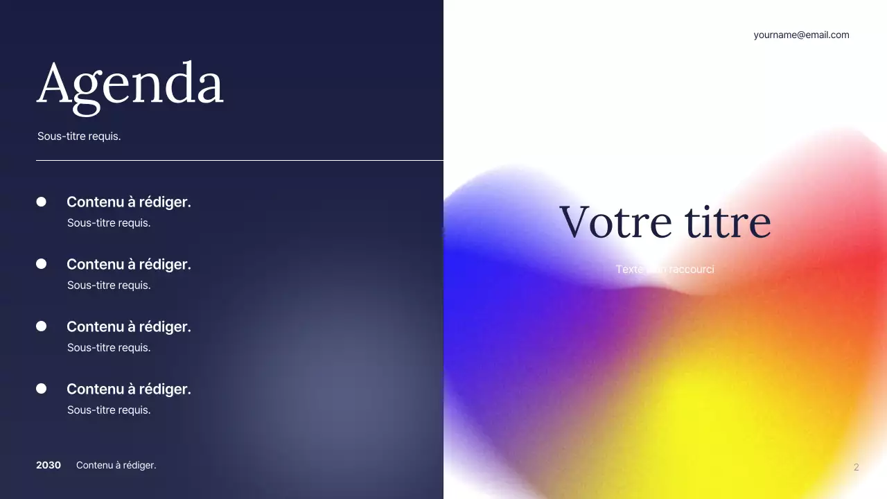 Plan d'affaires White Abstract