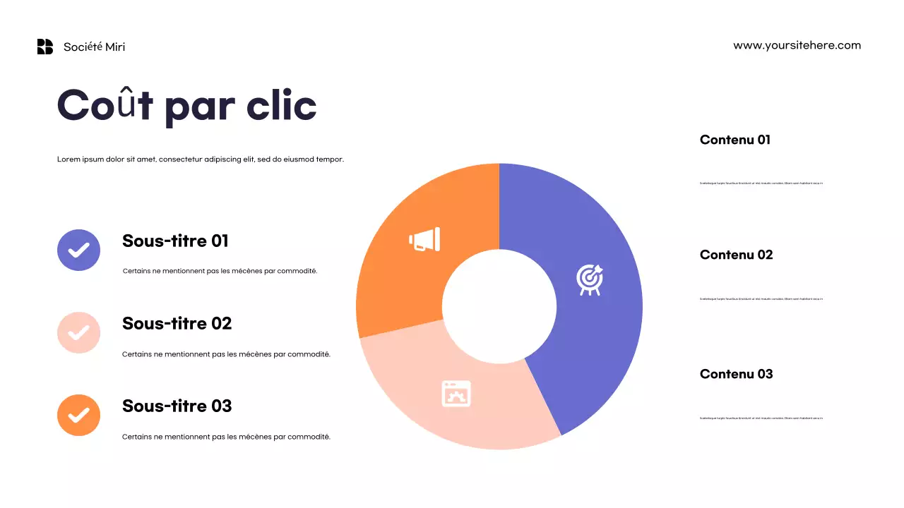 Modèle de rapport marketing minimaliste orange