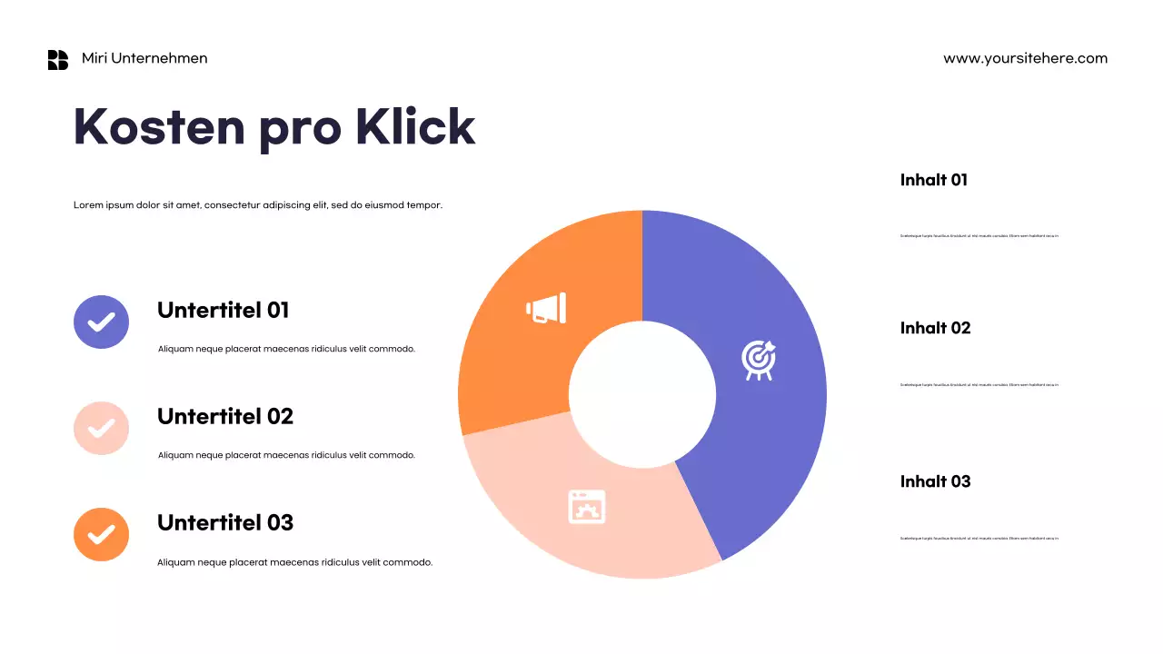 Orange Minimalistischer Marketingbericht Vorlage