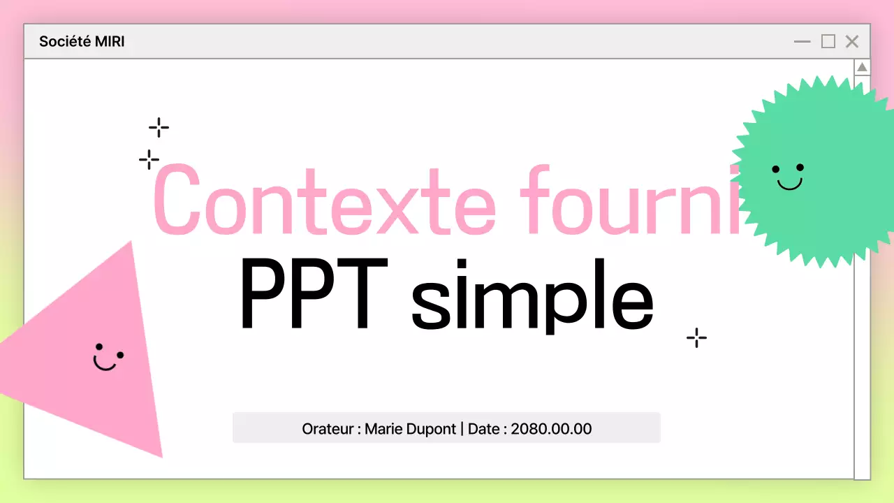 Design de présentation simple en rose