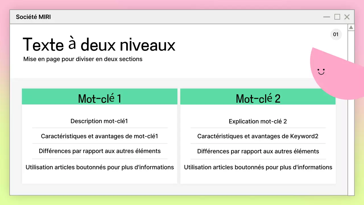 Design de présentation simple en rose