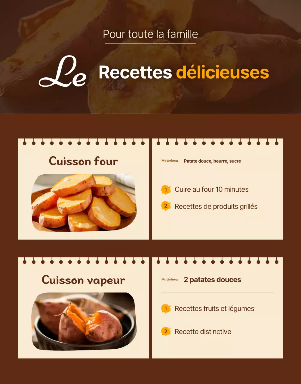 Annonce de produits traditionnels bruns