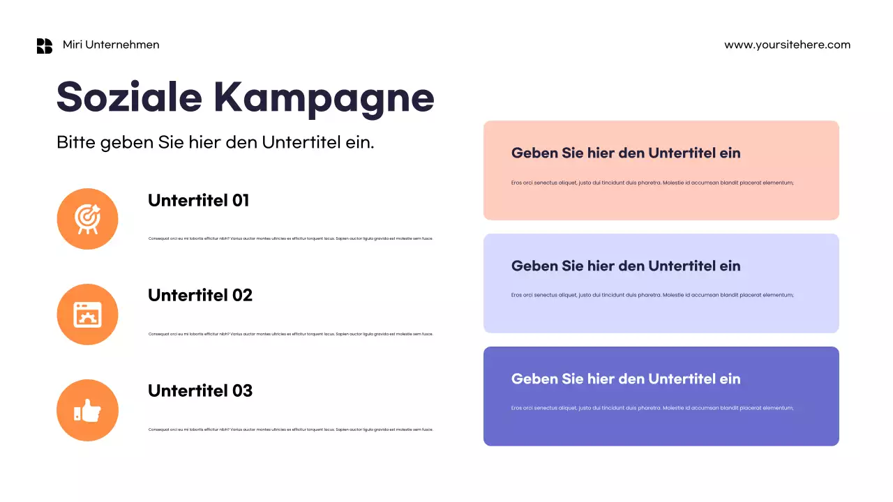 Orange Minimalistischer Marketingbericht Vorlage