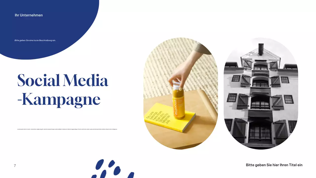 Präsentation der Kampagne Blau Modern