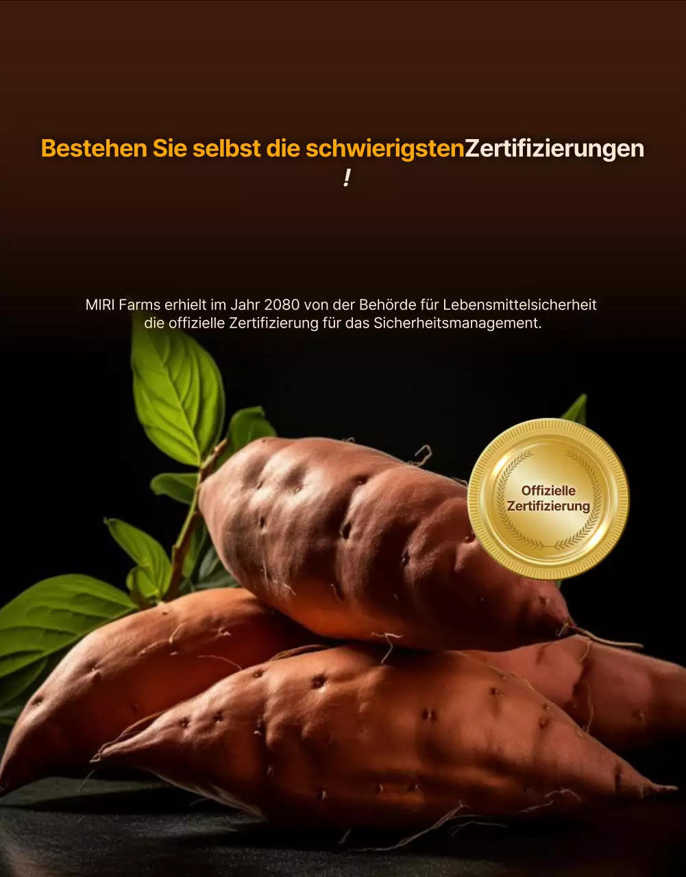 Braune Werbung für traditionelle Produkte