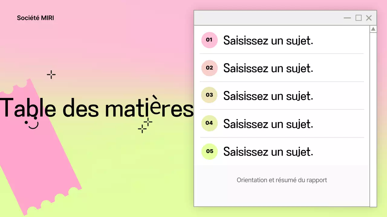 Design de présentation simple en rose