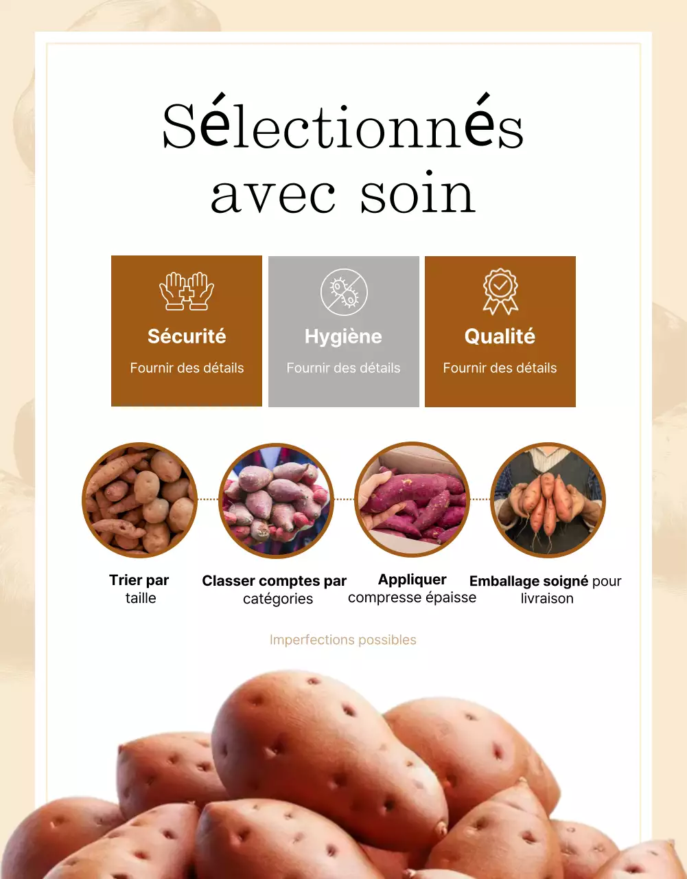 Annonce de produits traditionnels bruns