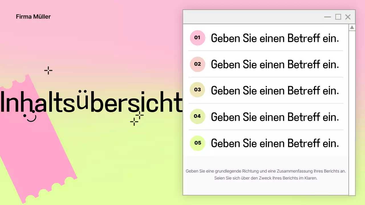 Rosa Einfaches Präsentationsdesign