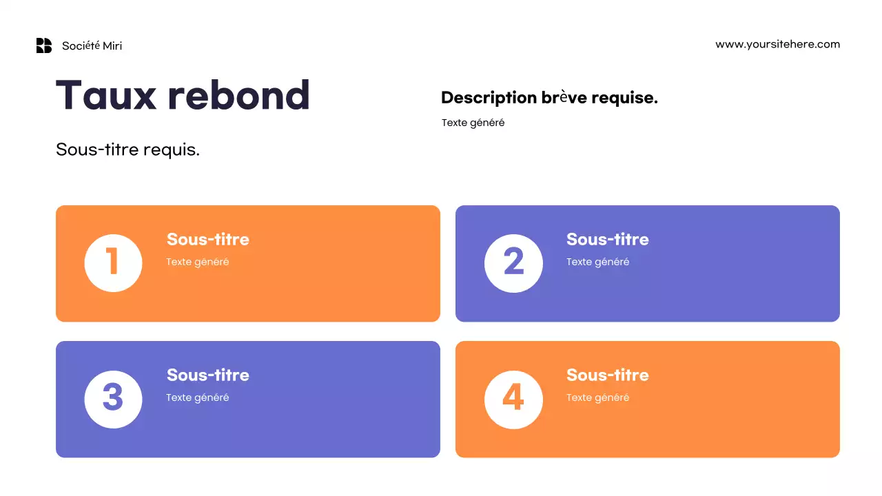 Modèle de rapport marketing minimaliste orange