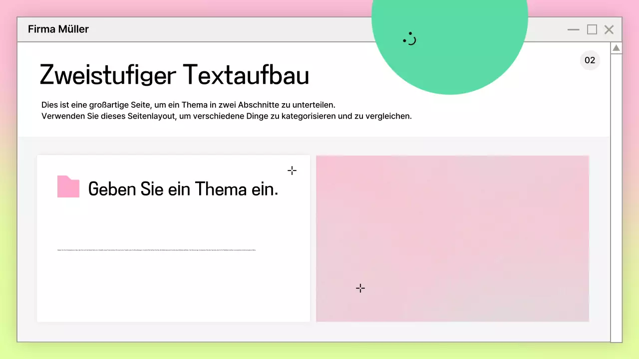 Rosa Einfaches Präsentationsdesign