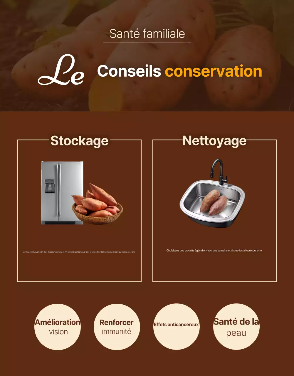 Annonce de produits traditionnels bruns