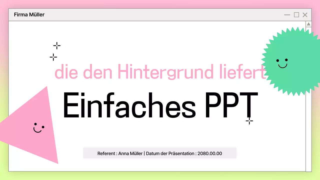 Rosa Einfaches Präsentationsdesign