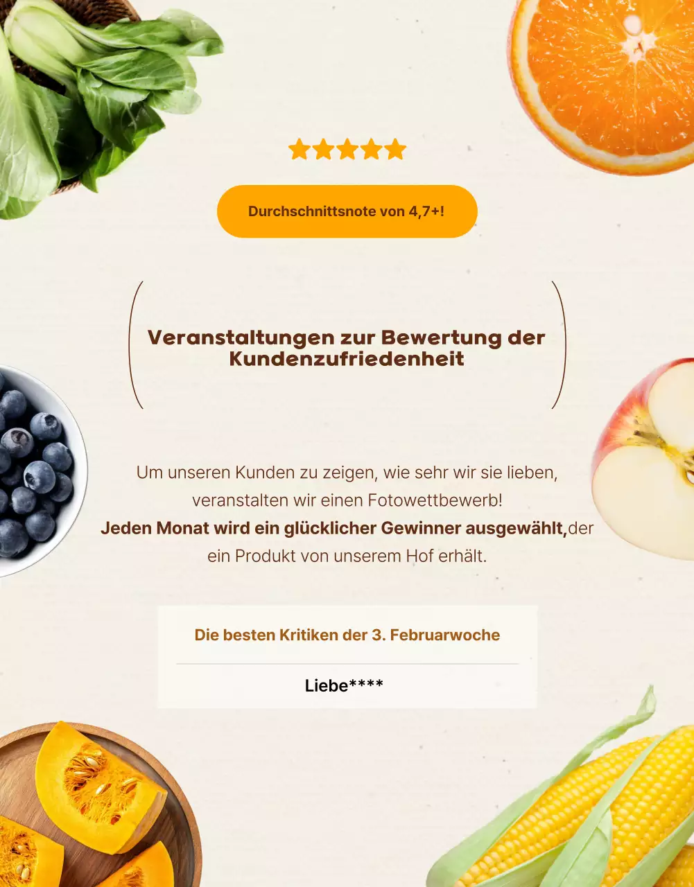 Braune Werbung für traditionelle Produkte