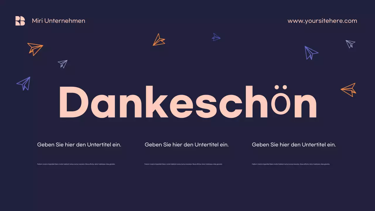 Orange Minimalistischer Marketingbericht Vorlage