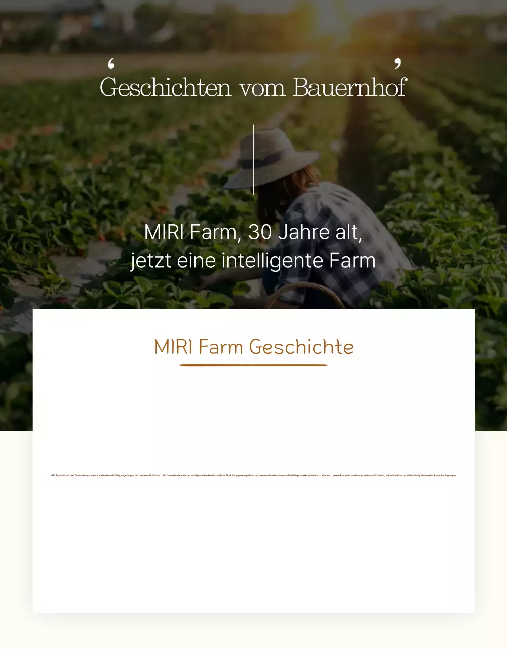 Braune Werbung für traditionelle Produkte