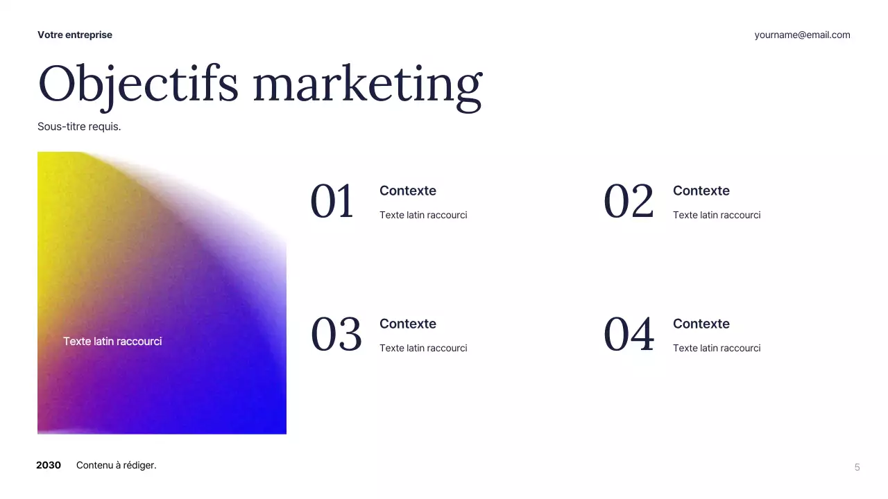 Plan d'affaires White Abstract