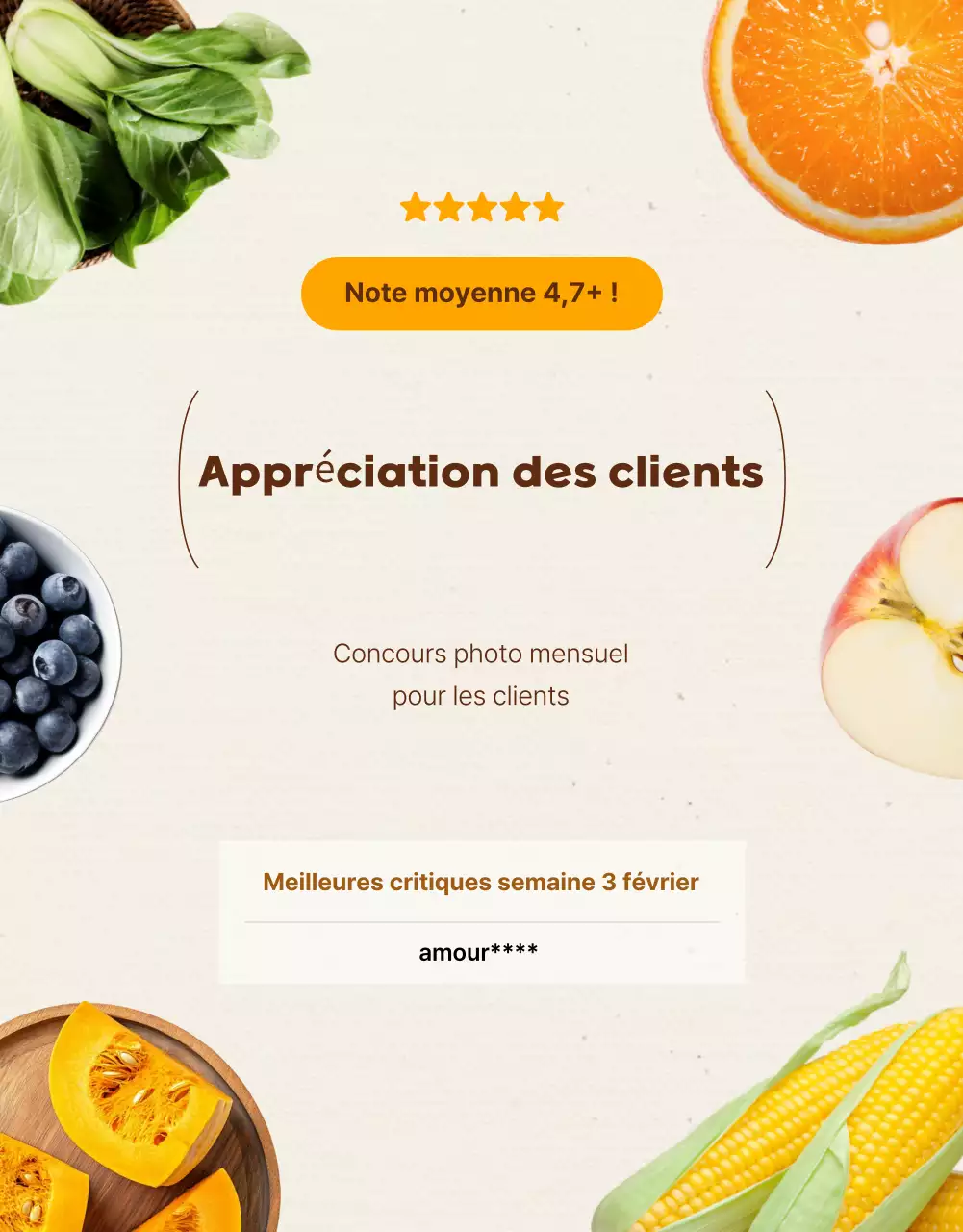 Annonce de produits traditionnels bruns