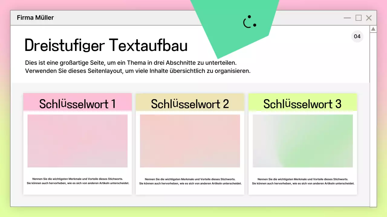 Rosa Einfaches Präsentationsdesign