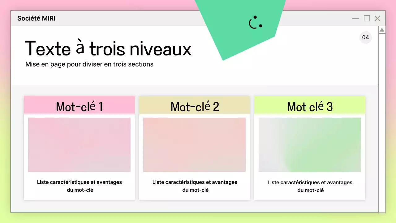 Design de présentation simple en rose