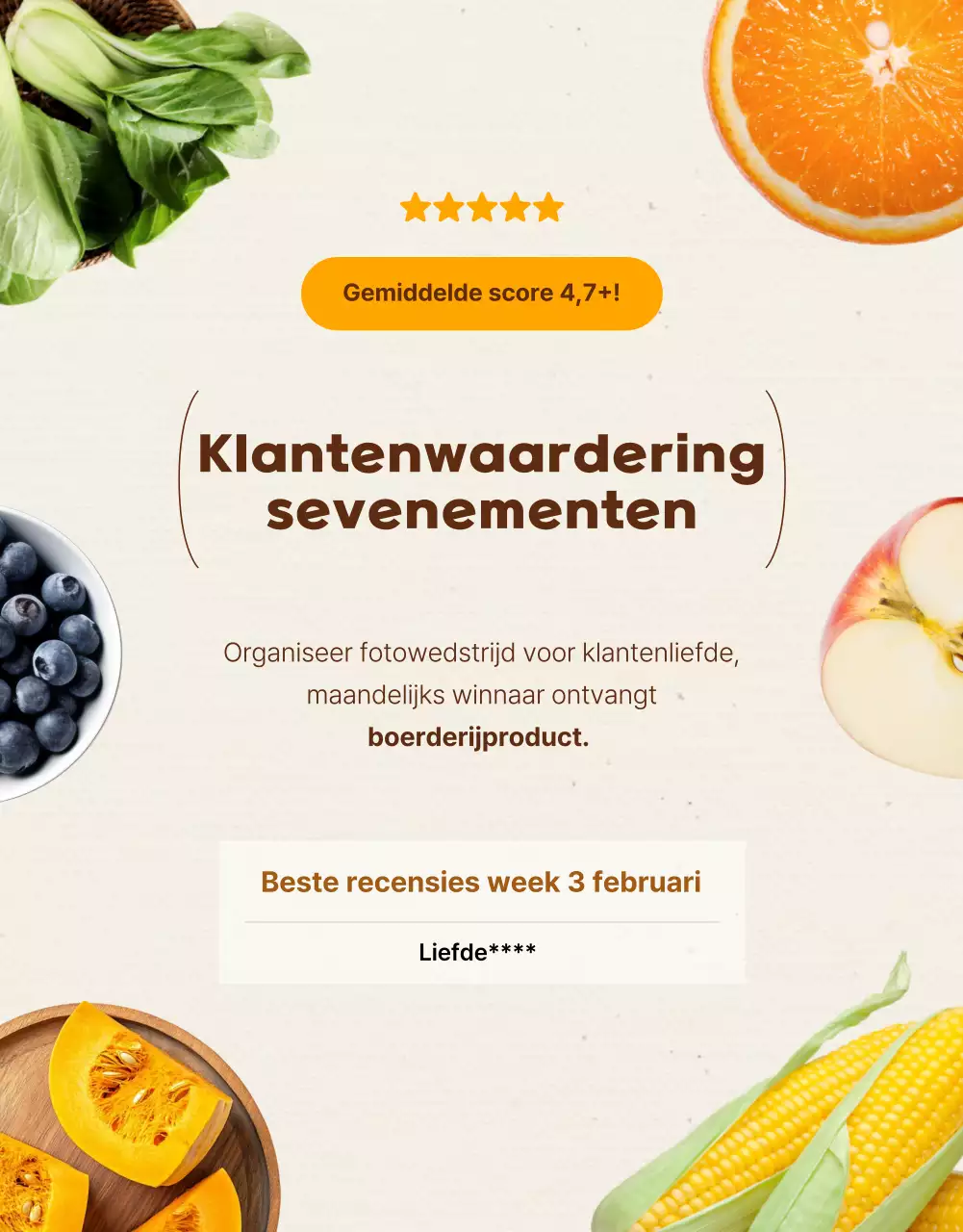 Bruine traditionele producten advertentie