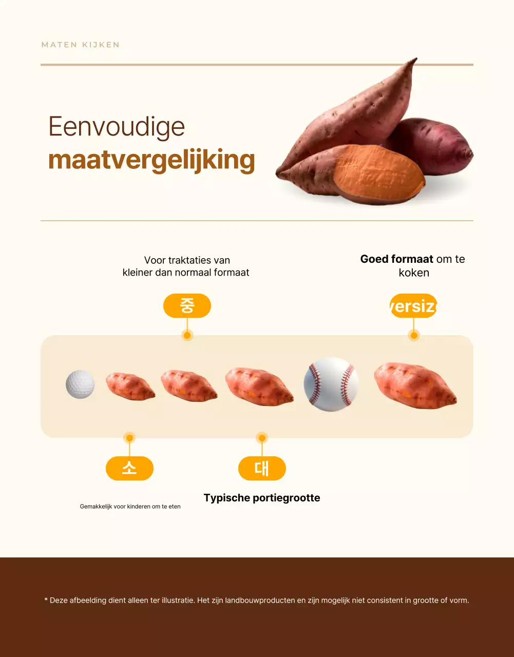 Bruine traditionele producten advertentie