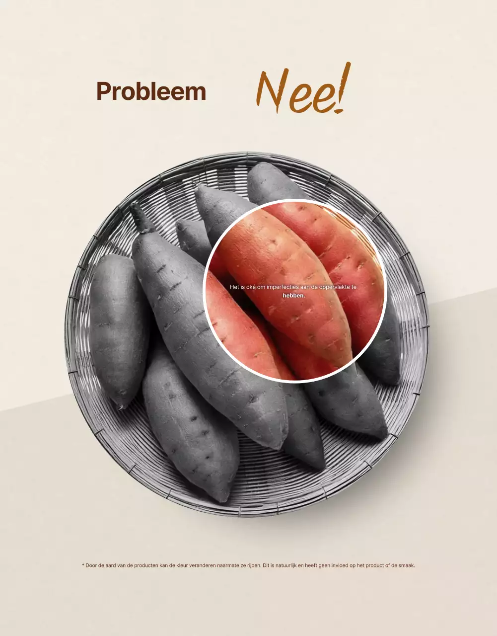 Bruine traditionele producten advertentie