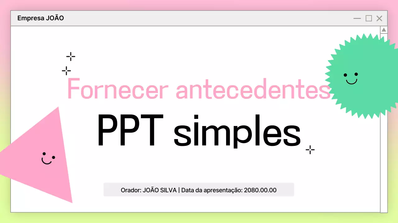 Design de apresentação simples cor-de-rosa