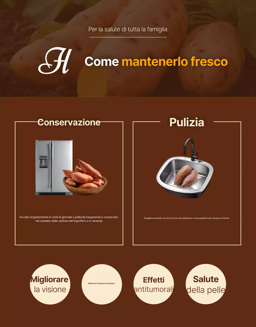 Pubblicità dei prodotti tradizionali marroni
