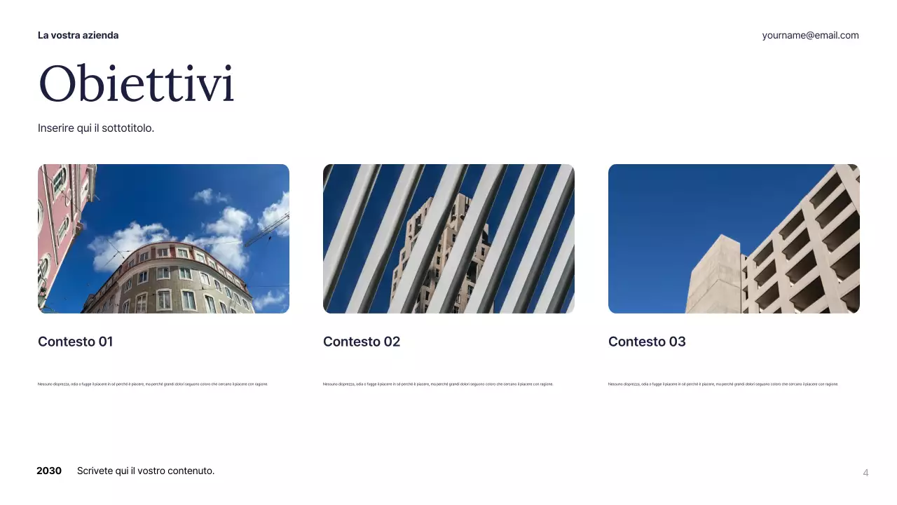 Piano aziendale astratto bianco