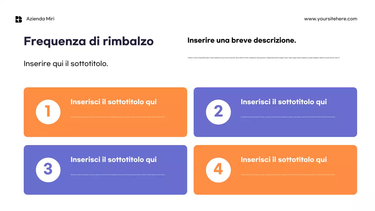 Modello di relazione di marketing minimalista arancione