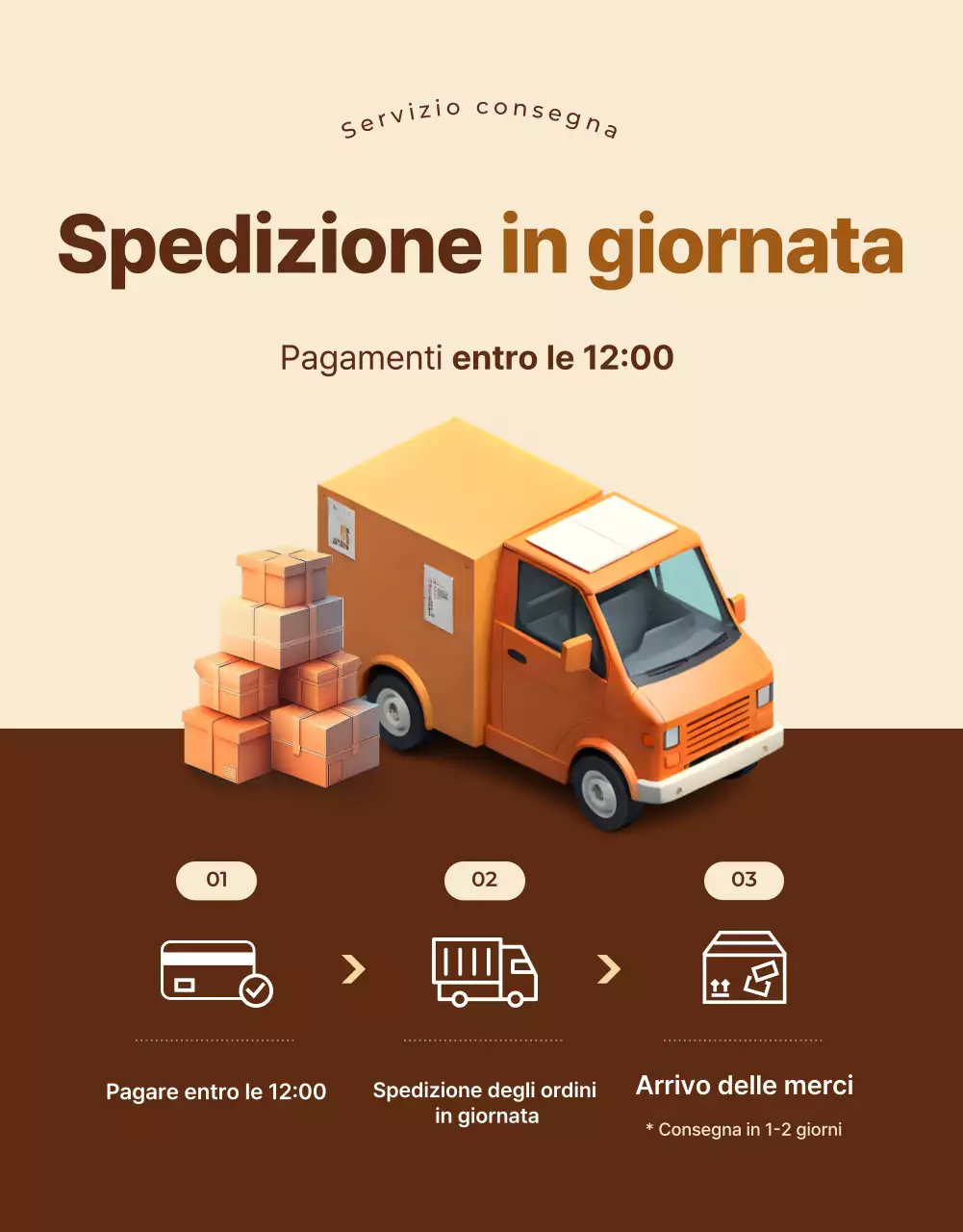 Pubblicità dei prodotti tradizionali marroni