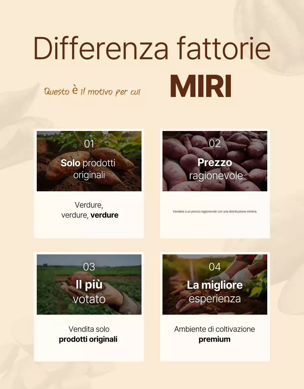 Pubblicità dei prodotti tradizionali marroni