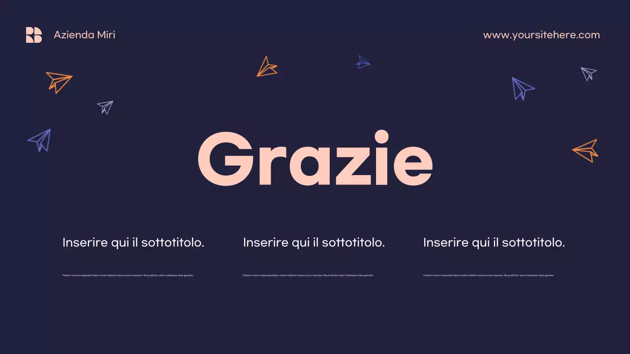 Modello di relazione di marketing minimalista arancione