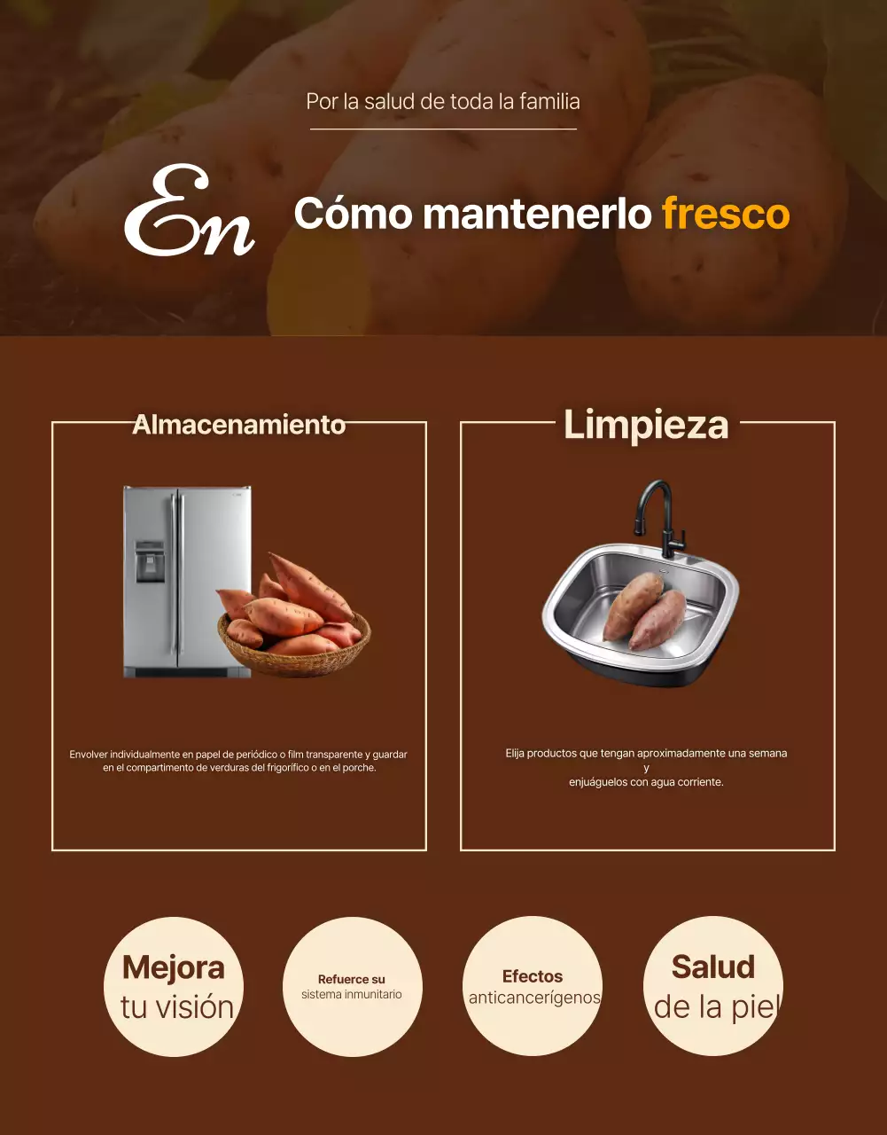Anuncio de productos tradicionales marrones