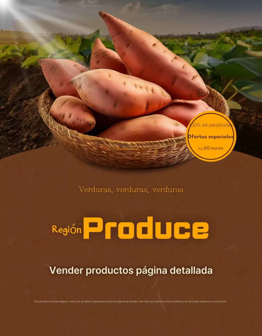 Anuncio de productos tradicionales marrones