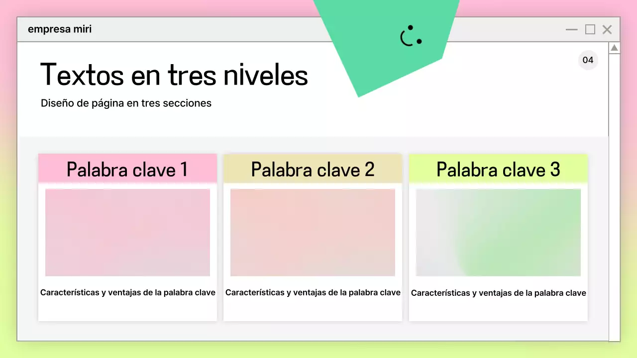 Diseño de presentación simple rosa