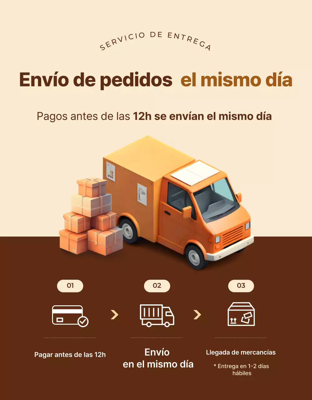 Anuncio de productos tradicionales marrones