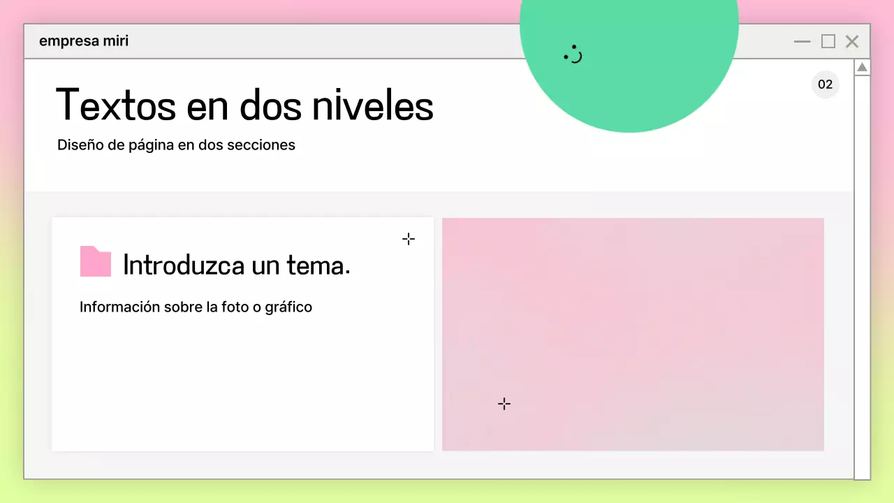 Diseño de presentación simple rosa