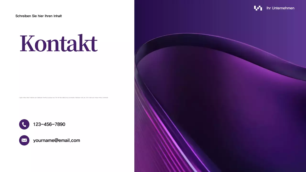 Lila Abstrakt Business Präsentation