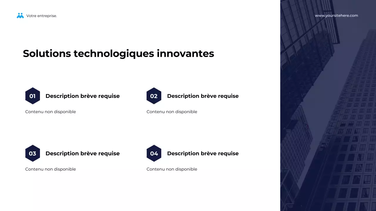 Présentation d'entreprise géométrique bleue