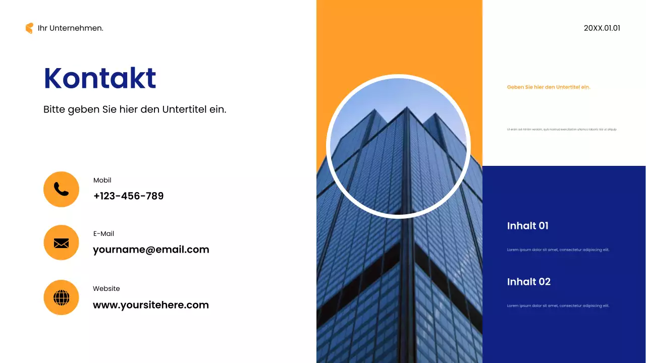 Blue Modern Consulting Präsentation