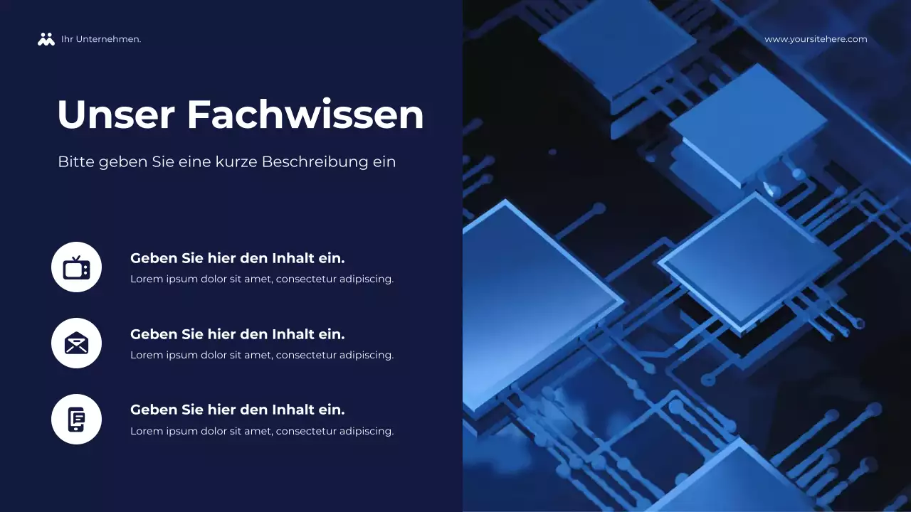 Blaue geometrische Geschäftspräsentation