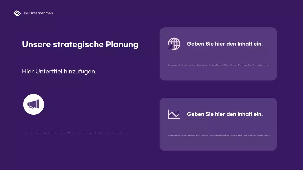 Lila Geometrische Business Präsentation