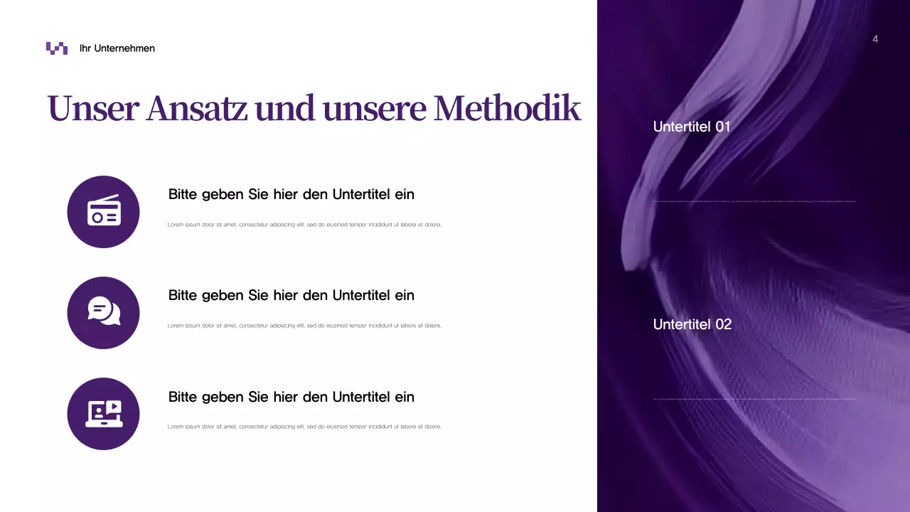 Lila Abstrakt Business Präsentation