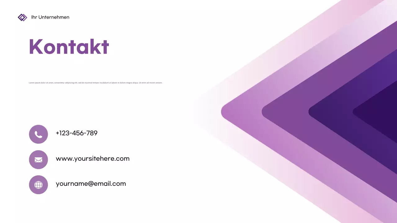 Lila Geometrische Business Präsentation