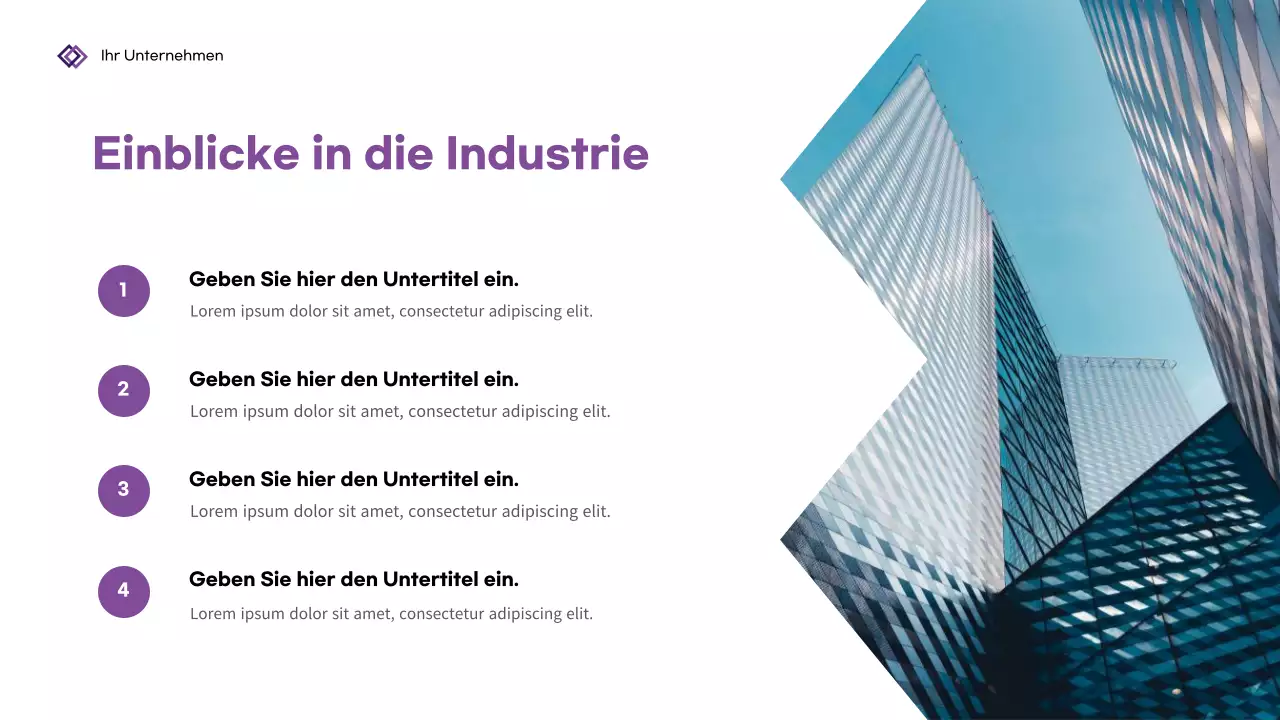 Lila Geometrische Business Präsentation